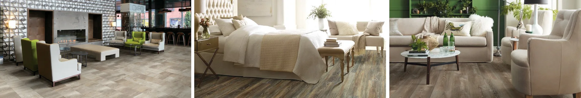  vinyl-plank-flooring with modern furniture.
